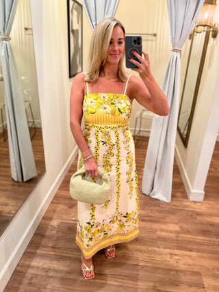 Laken Midi in Lemon Summer