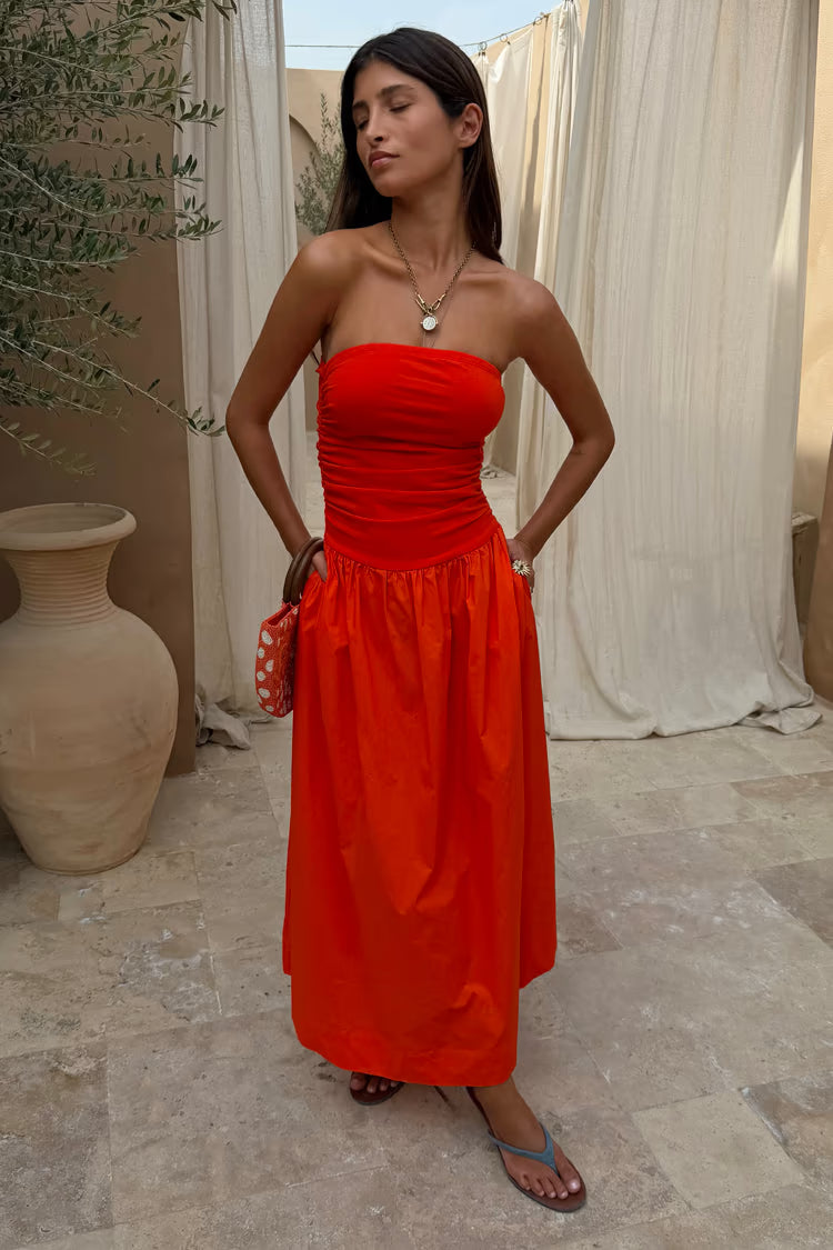 Women's Tomato Lola Mid-axi Dress in Red - Size 6