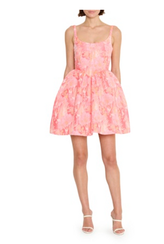 Mabel Dress in Orange Pink