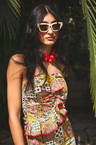 Hidalgo Top in Yellow Napoli