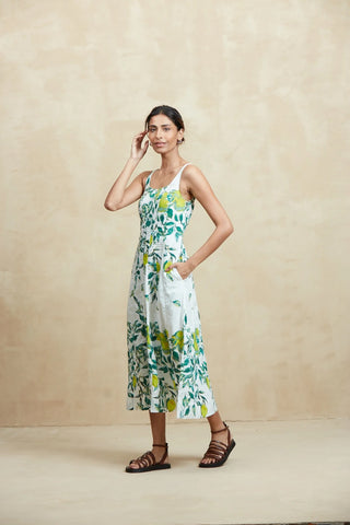 Camillie Midi Dress in YellowByron