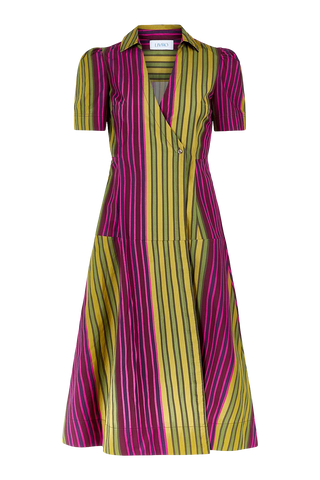 Clark Dress, Wildberry Stripes