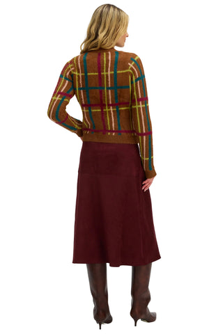 Eliza Sweater, Brown Plaid