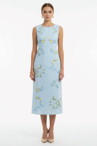 Simal Dress, Blue Dalias