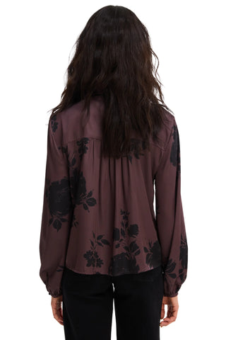 Eden Blouse, Brown Floral