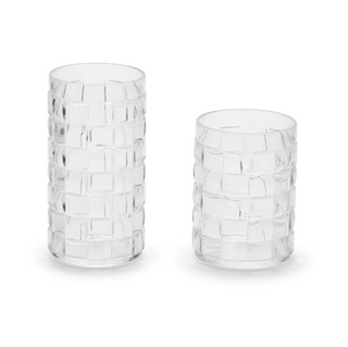 Cube Double Old Fashion Drinking Glass