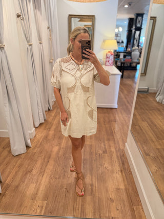 Clea Dress, Beige