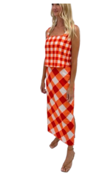 Dillon Skirt in Red Gingham