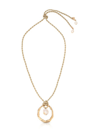 Nautical Pearl Necklace | Beige