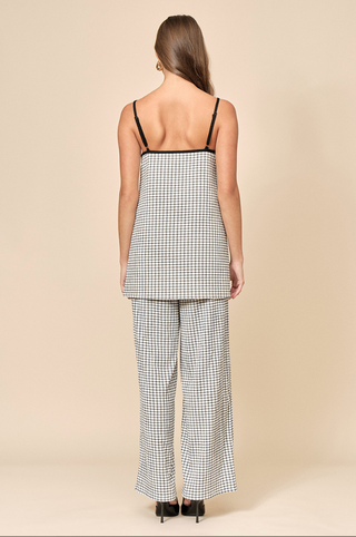 Anya Pants , Black White Grid
