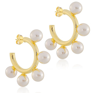 Gio Hoops - Shiny 18K Gold Plated
