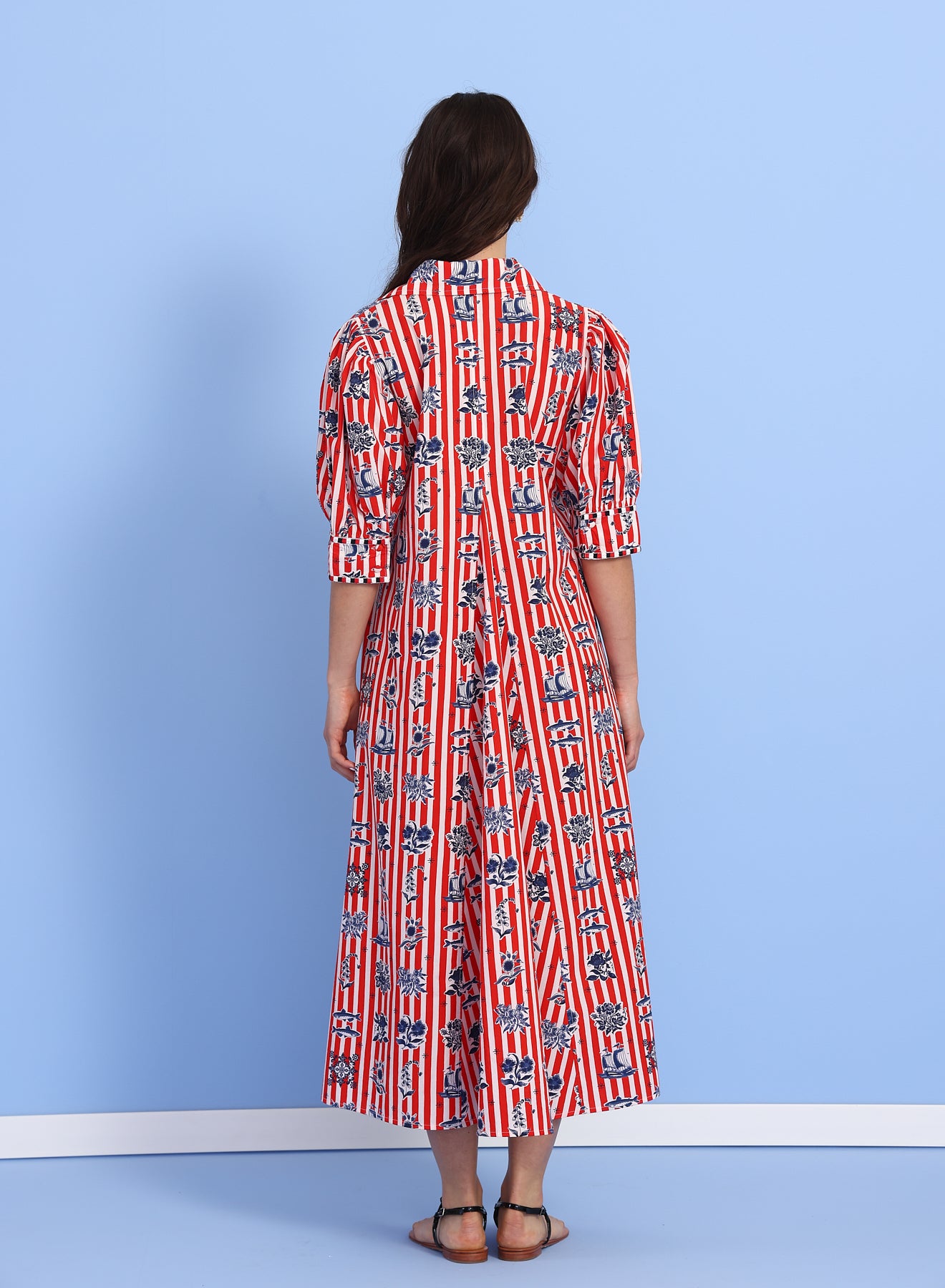 sardine dress Seersucker 20% Linen 4501 Avani Del Amour
