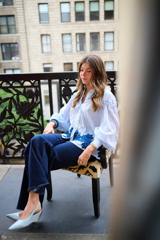 Frankie Blouse, Blue Stripe