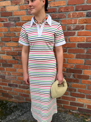 Peggy Dress, Rainbow Stripe