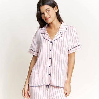 All American PJ Set In Marzipan Stripe