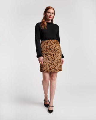 Blaine Skirt Cheetah Faux Fur Brown/Multi