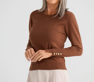 St James Knit Top, Chocolate
