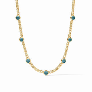 Dolce Delicate Station Necklace-Iridescent Montana Blue OS
