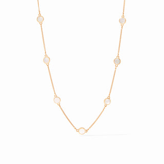 Valencia Delicate Station Necklace - Mother Of Pearl