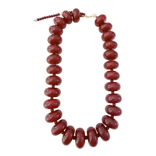 Bailey Chunky Necklace - Maroon