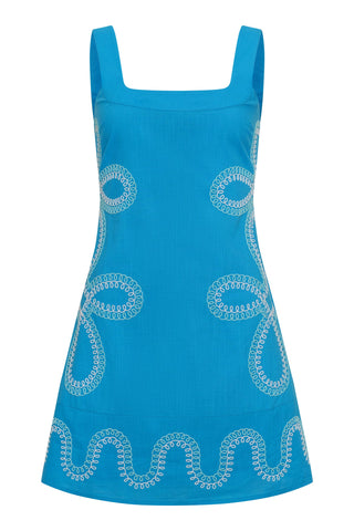 Zander Dress in Blue Swirl