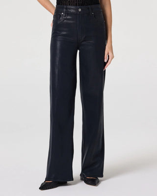 Sasha 32" Wide Leg Jean, Navy Seascape Luxe Coating