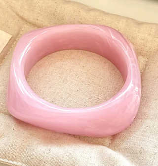 Candy Color Irregular Acrylic Bracelets, Pink