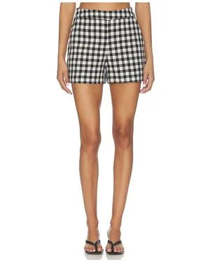 Bianca Shorts , Black Gingham