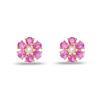 Maise Stud, Pink Topaz
