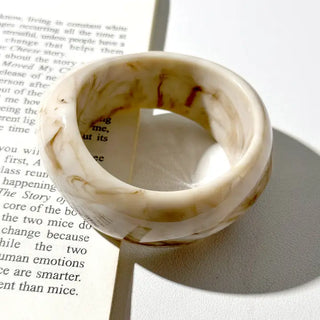 Irregular Wide Acrylic Simple Bracelets, C