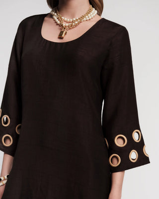 Faye Cut Out Maxi Dress, Black/ Taupe