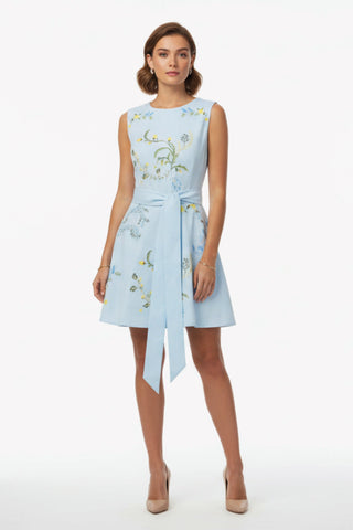 Maturin Dress, Blue Dalias