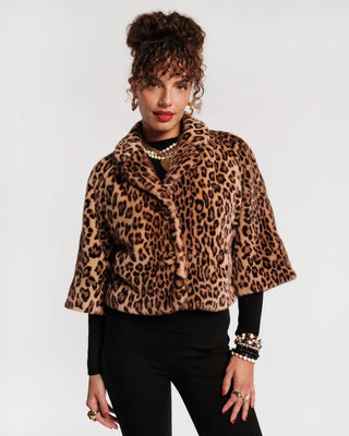 Blaine Jacket Leopard Faux Fur Faux Fur Multi, Multi