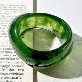 Irregular Wide Acrylic Simple Bracelets  - B
