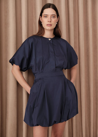 Elvaora Dress, Navy Blue