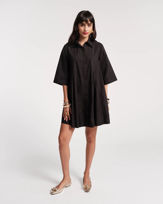 Isla Shirt Dress in Black