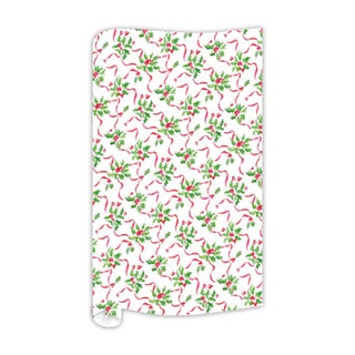 Wrapping Paper 8ft-Handpainted Holly with Berries