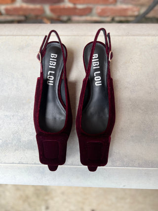 Salones Slingback in Carmin