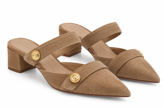 Biza Kitten Mule, Sand Suede