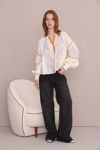 Lafayette Blouse in White