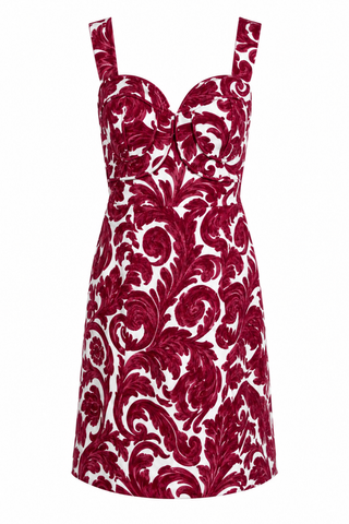 Callie Dress, Maroon Paisley