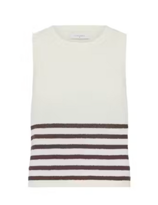 Marika Knit Tank, Walnut Stripe