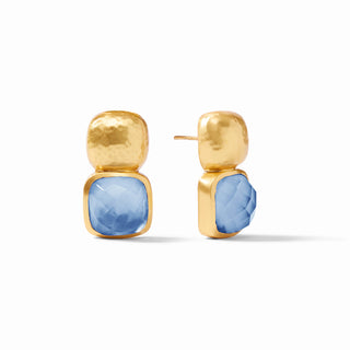 Catalina Earring, Iridescent Chalcedony Blue