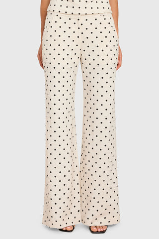 Saddler Pant in Beige Black