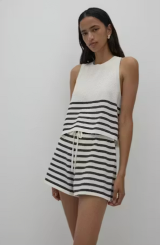 Marika Knit Tank, Walnut Stripe