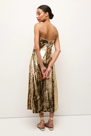 Nalonie Sequin Dress - Taupe