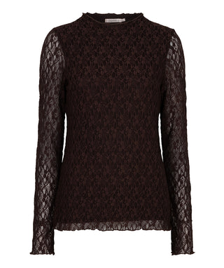 The Alexia Lace Blouse, Cocoa
