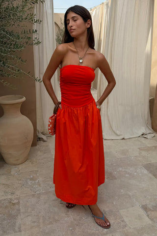 Women's Tomato Lola Mid-axi Dress in Red - Size 6