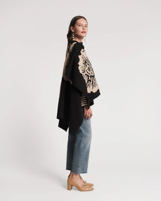 Ginny Wrap, Black/Camel
