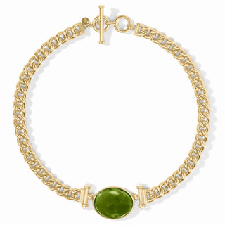 Dolce Statement Necklace-Iridescent Palmetto Green-OS